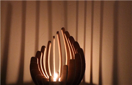 Wooden Candle Holder